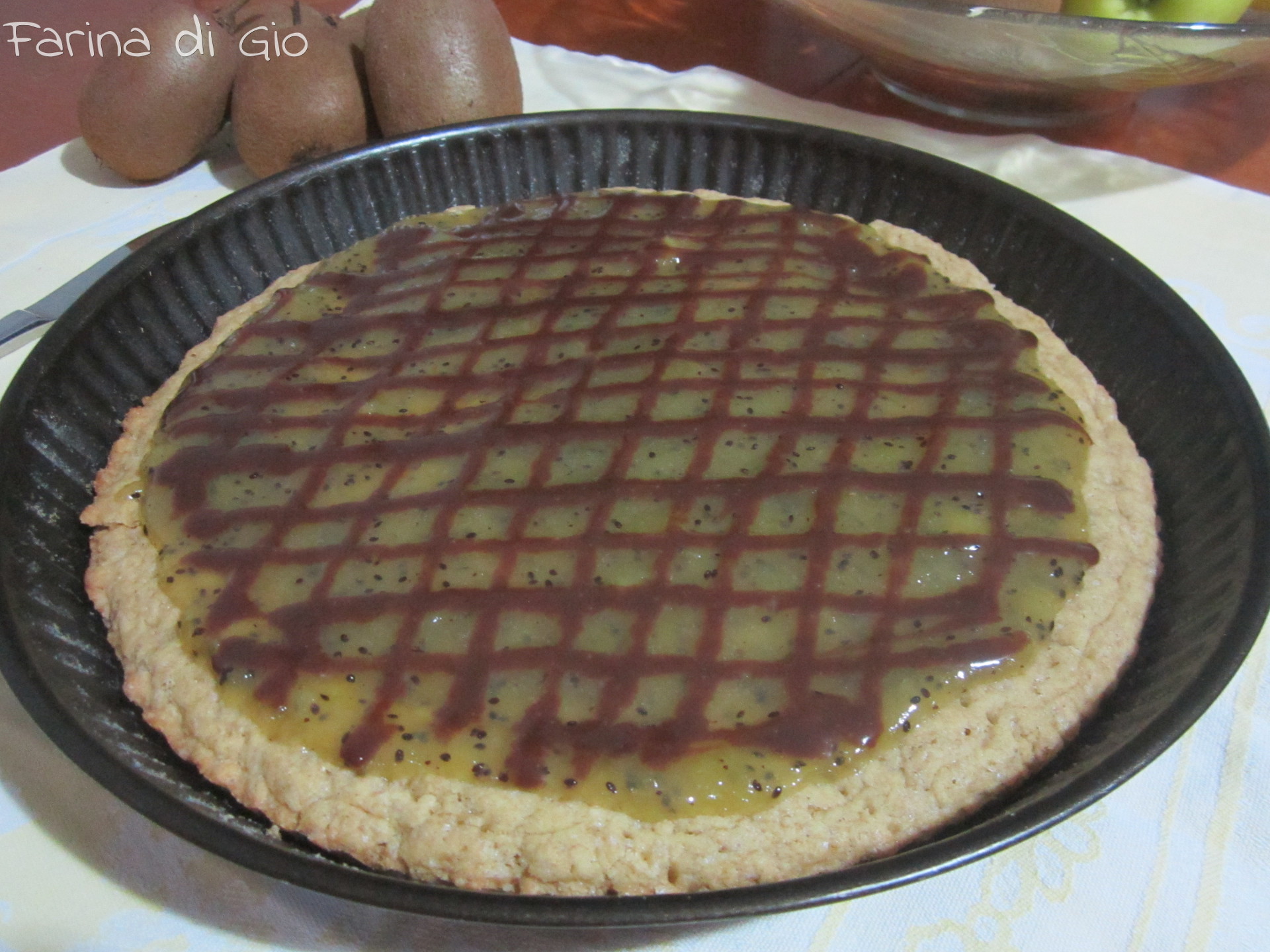 crostata kiwi cioccolato