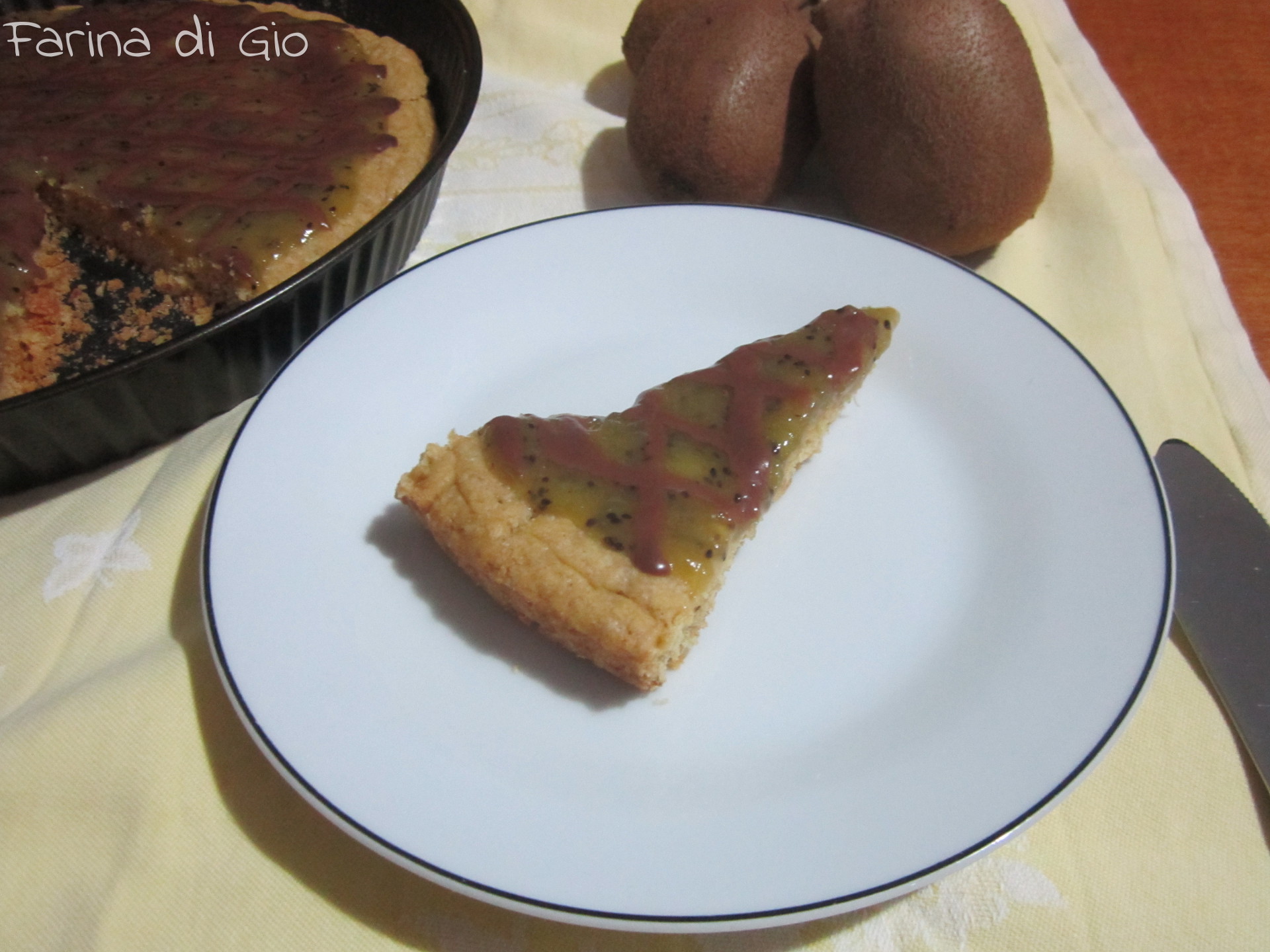 crostata kiwi cioccolato