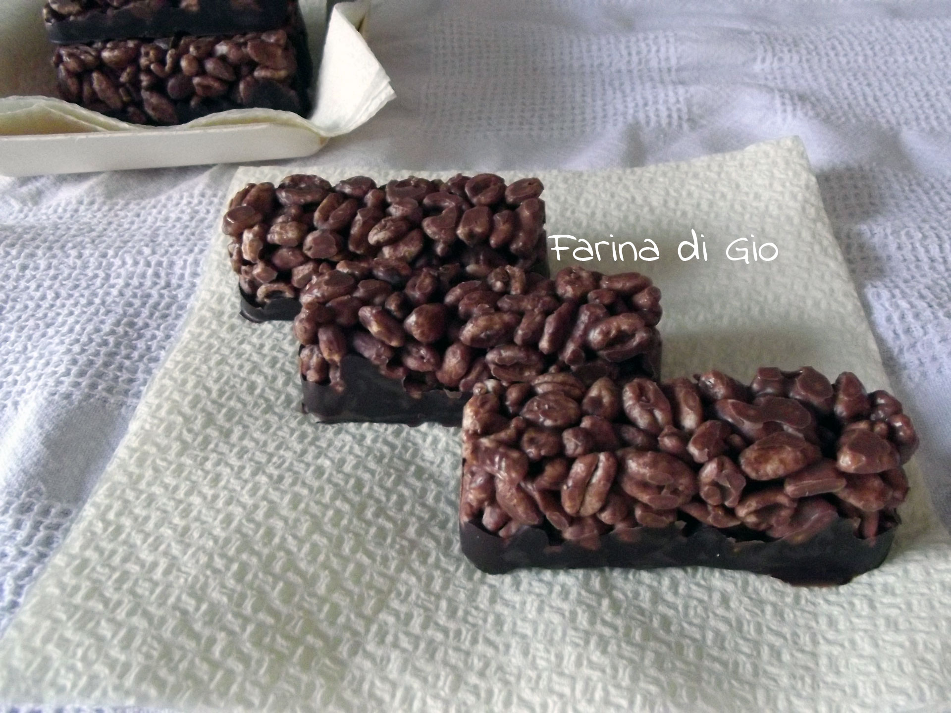 barrette di farro soffiato al cioccolato