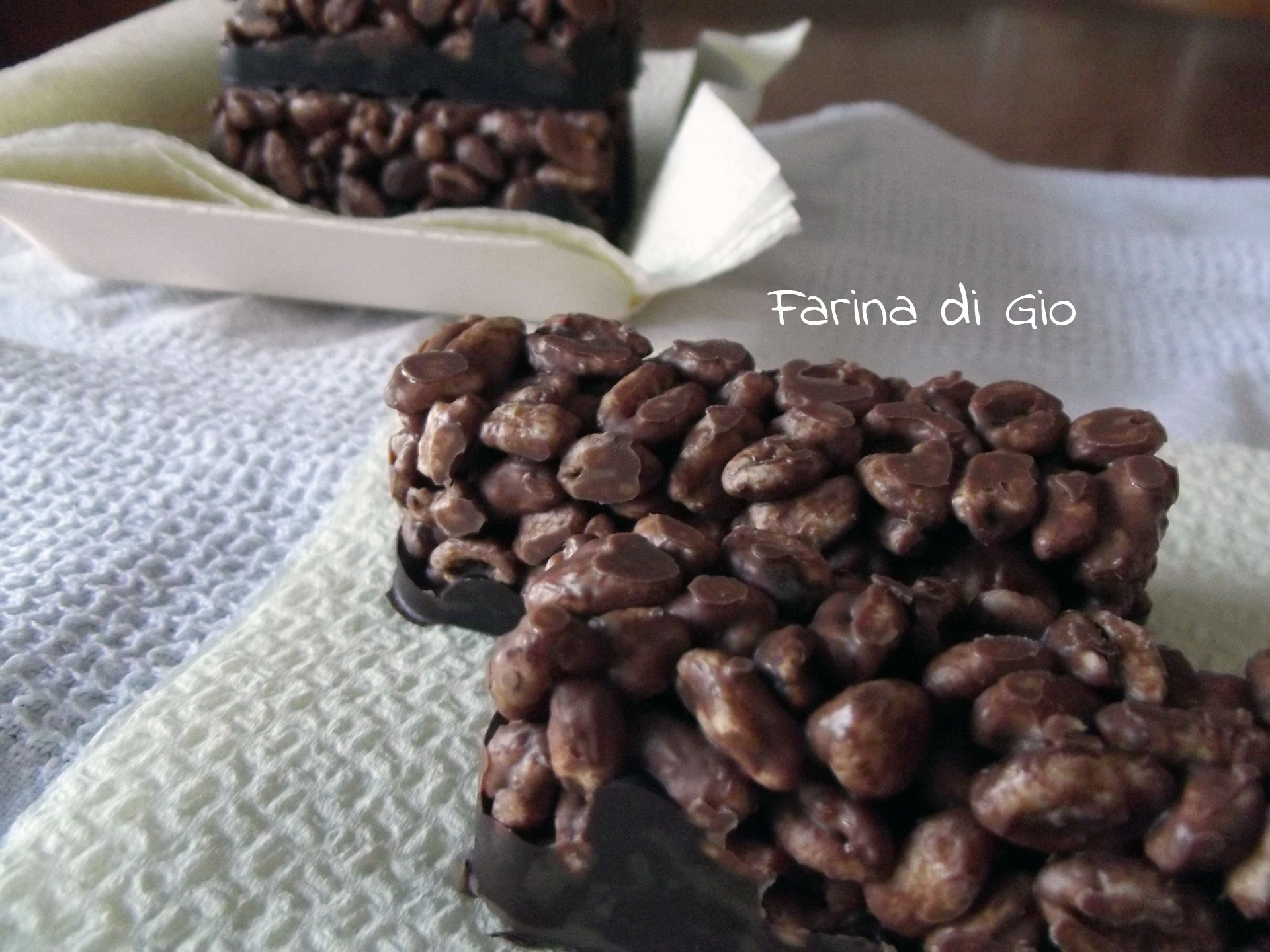 barrette di farro soffiato al cioccolato