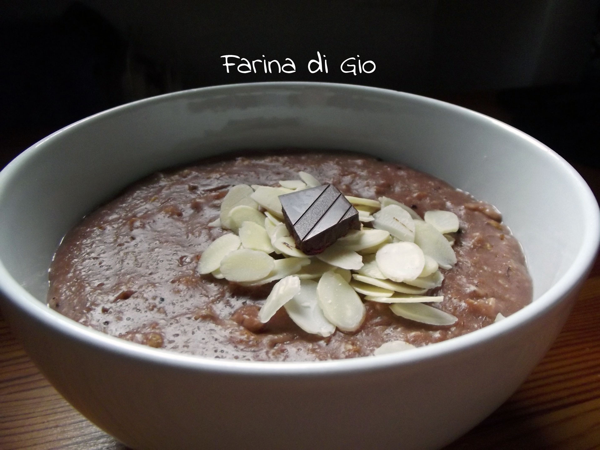 Porridge cacao mandorle