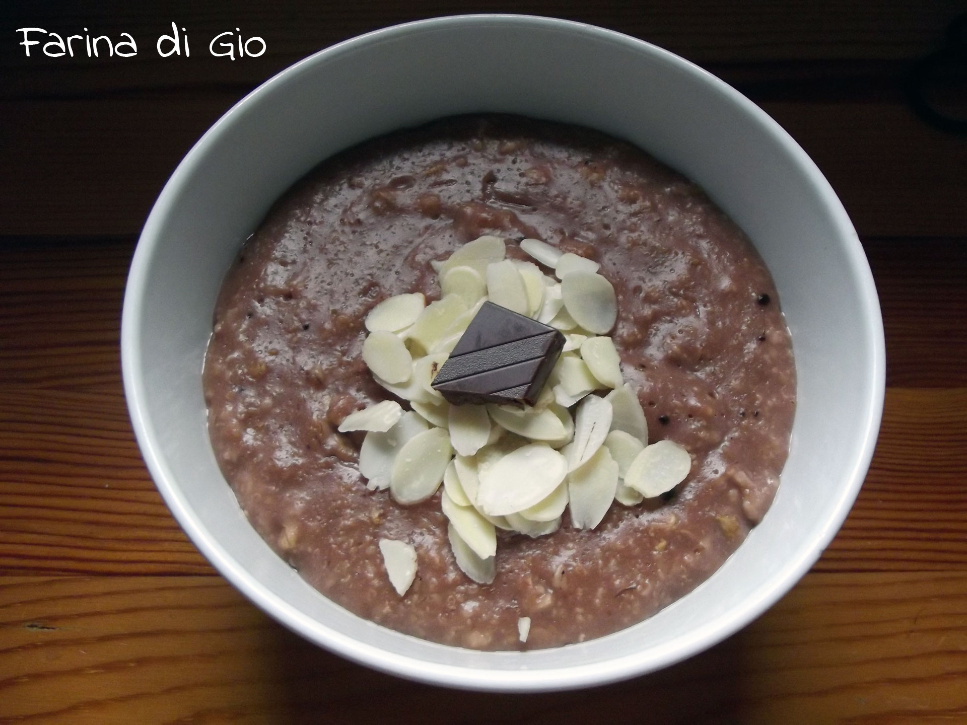 porridge cacao mandorle