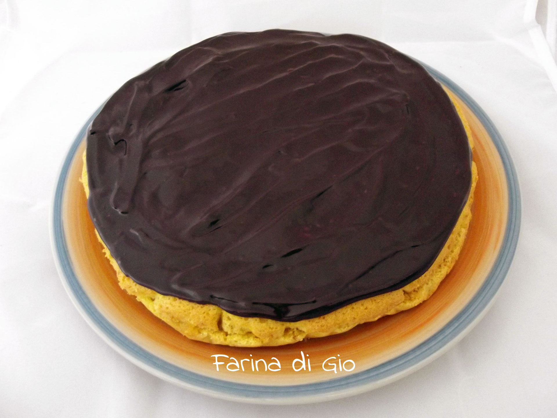 torta pan di spagna arancia cioccolato