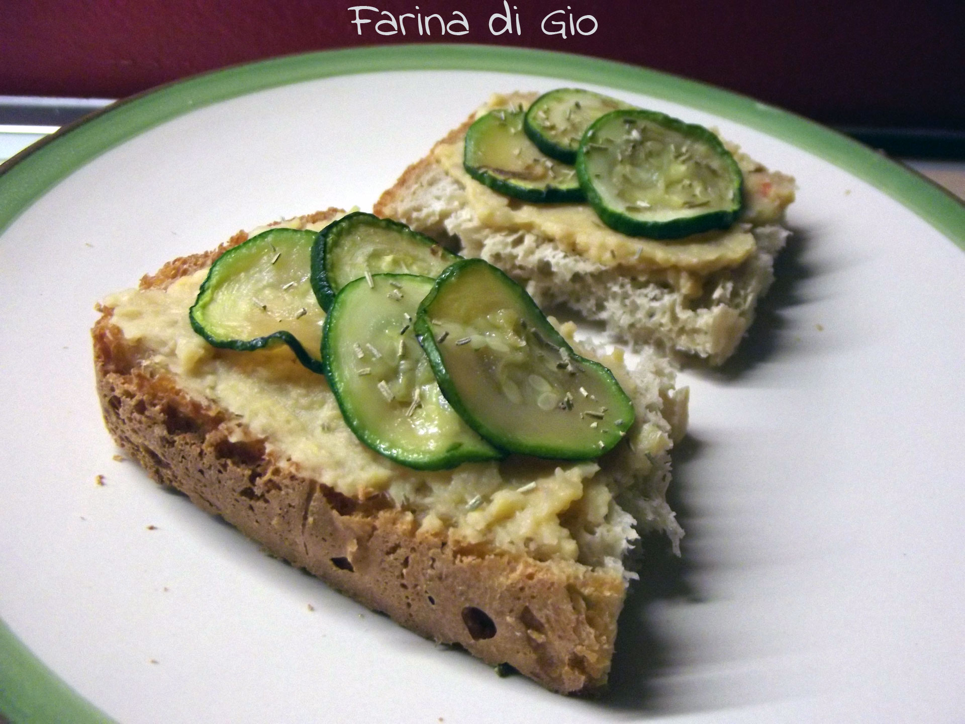 crostini ceci zucchine senza frumento