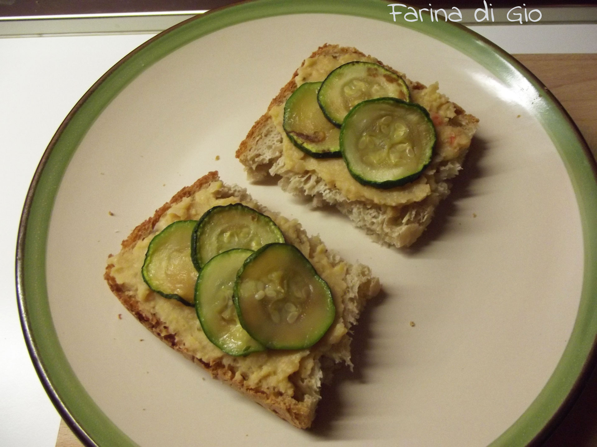 crostini ceci zucchine senza frumento