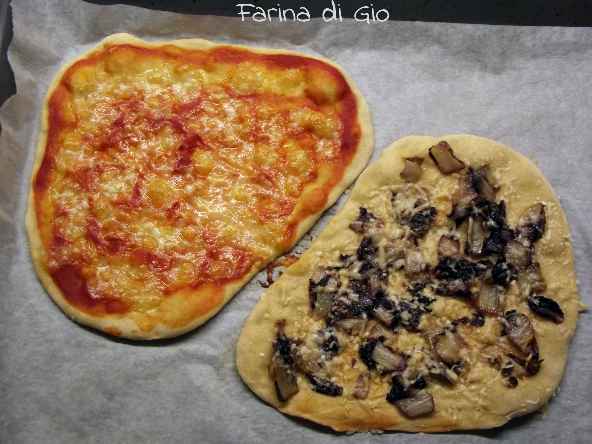 Pizza semi-integrale di farro