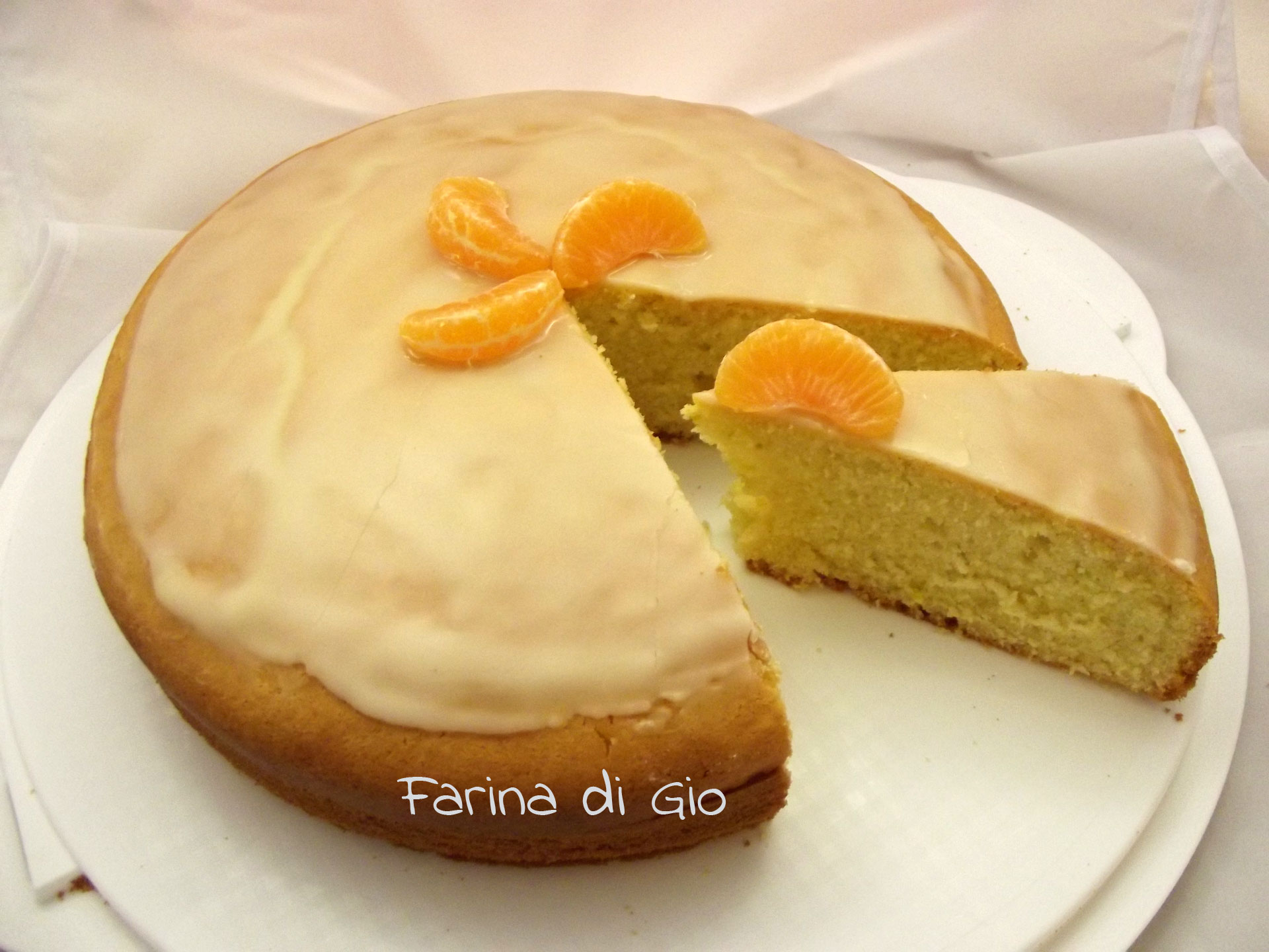 torta morbida glassa clementine senza frumento