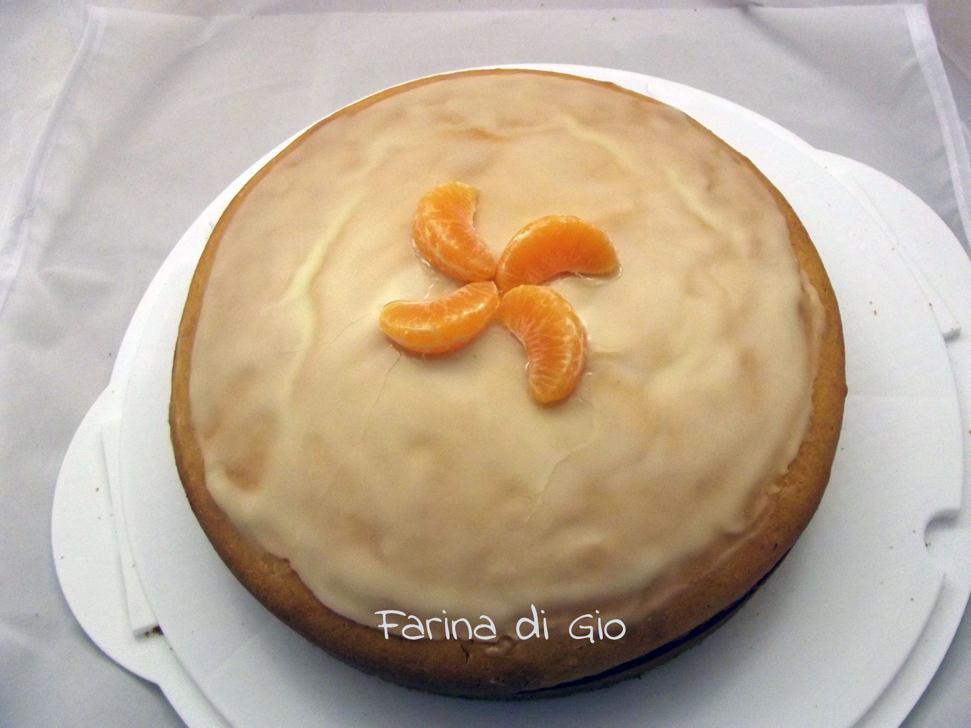 torta morbida glassa clementine senza frumento