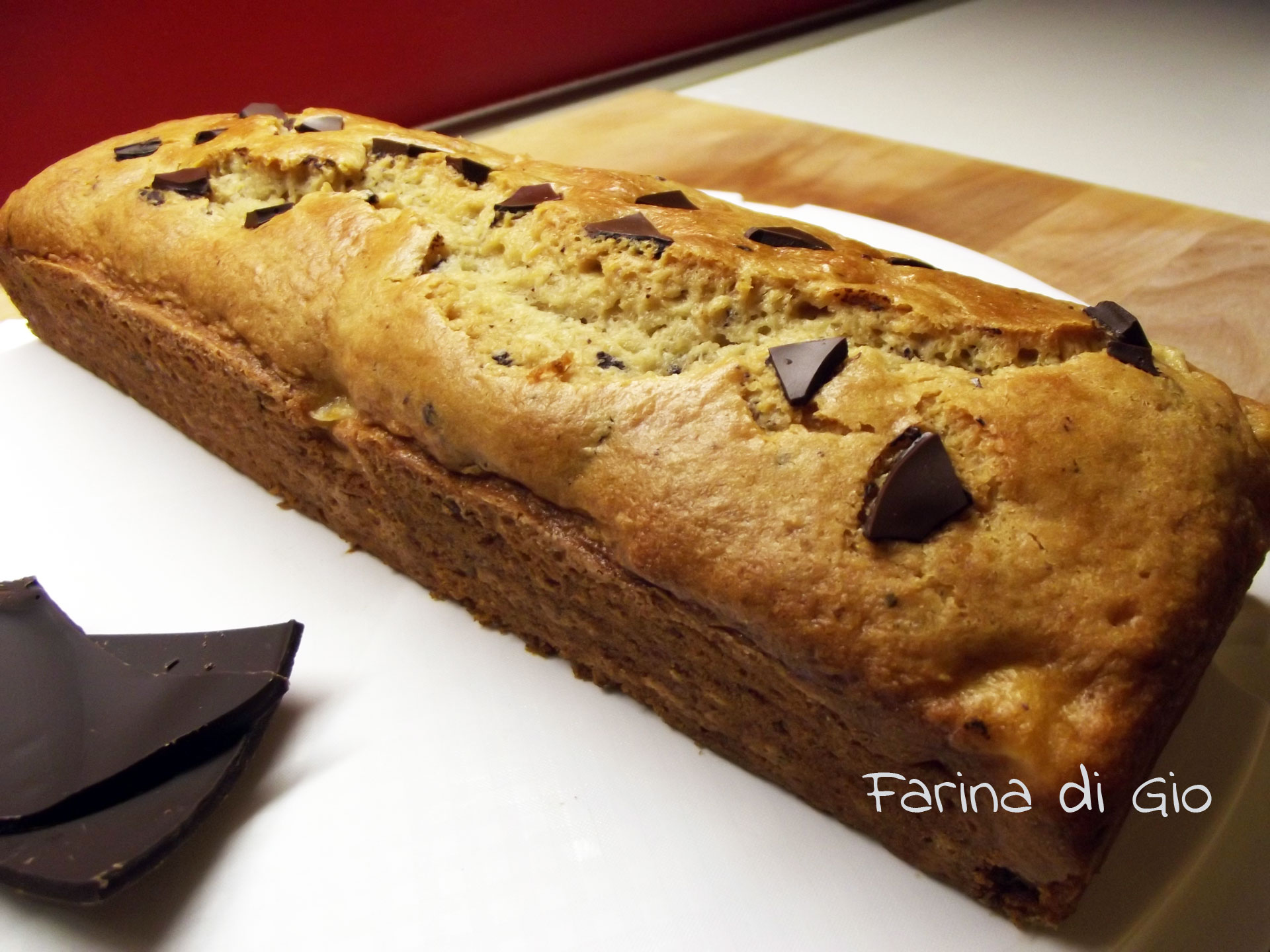 plum cake pera cioccolato senza frumento