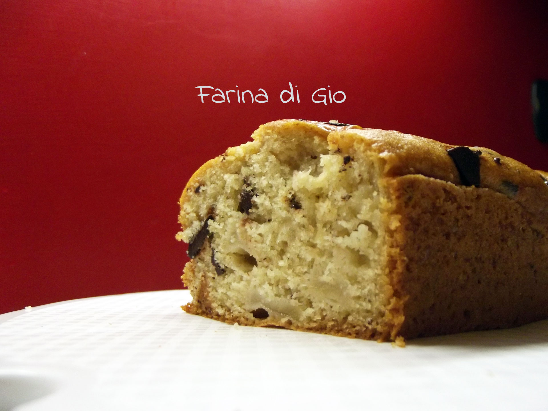 plum cake pera cioccolato senza frumento